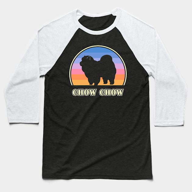 Chow Chow Vintage Sunset Dog Baseball T-Shirt by millersye